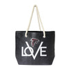 Atlanta Falcons Love Tote Bag NFL Fan Tote Travel Shopping Bag