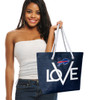 Buffalo Bills Love Tote Bag NFL Fan Tote Travel Shopping Bag