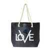 Carolina Panthers Love Tote Bag NFL Fan Tote Travel Shopping Bag