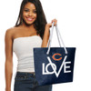 Chicago Bears Love Tote Bag NFL Fan Tote Travel Shopping Bag