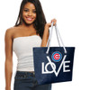 Chicago Cubs Love Tote Bag MLB Fan Tote Travel Shopping Bag