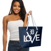 Detroit Tigers Love Tote Bag MLB Fan Tote Travel Shopping Bag