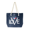 Toronto Blue Jays Love Tote Bag MLB Fan Tote Travel Shopping Bag
