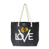 Chicago Blackhawks Love Tote Bag NHL Fan Tote Travel Shopping Bag