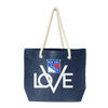 New York Rangers Love Tote Bag NHL Fan Tote Travel Shopping Bag