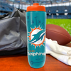 Miami Dolphins Squeezy Water Bottle Sports Drink Bottle Fan Gear