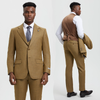 Stacy Adams 3-Piece Sharkskin Suit 2 Button - Oatmeal (SM324H1)