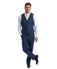 Men's Modern Fit 3-Piece Suit - Indigo Blue