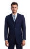 Men's Modern Fit 3-Piece Suit - Navy Blue