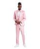 Men's 3-Piece Peak Lapel Suit - Dusty Rose