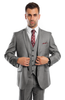 Men's 3-Piece Sharkskin Fashion Suit - Grey
