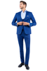Men's 3-Piece Nail Head Fabric Fashion Suit - Blue