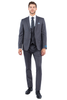 Men's 3-Piece Nail Head Fabric Fashion Suit - Grey