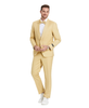 Men's 2 Piece Shawl Collar with Bowtie Fashion Suit - Dijon