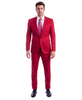Fashion Mens 2-Piece Solid Color Suit - Red