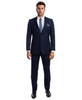 Mens 2-Piece Slim Fit Coat & Trousers Suit - Navy Blue