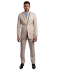Mens 2-Piece Slim Fit Coat & Trousers Suit - Tan