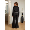 Women's Solid Color Crop Top Pant Set