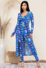 Women's 3-Piece Pant & Duster Set - Graffiti