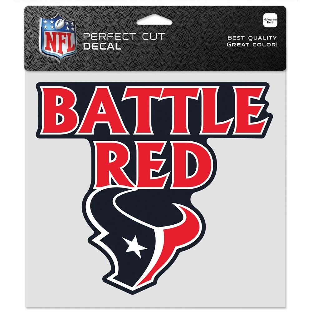 Slsogan Houston Texans Decal 8x8 Perfect Cut Color Slogan | Sports Fans Merchandise