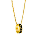 NFL New Orleans Saints Fashion Ring Necklace, Gold