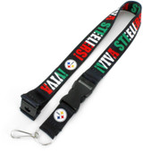 NFL Pittsburgh Steelers Viva Lanyard Keychain ID Holder NFL Fan Accessory