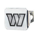 Washington Commanders Chrome Metal Hitch Cover with Chrome Metal 3D Emblem W Primary Logo