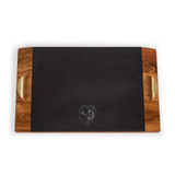 Baltimore Ravens Covina Acacia and Slate Serving Tray, (Acacia Wood & Slate Black with Gold Accents)