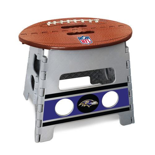 Baltimore Ravens Folding Step Stool  Raven Head Primary Logo Gray