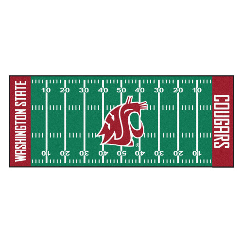 Washington State University - Washington State Cougars Football Field Runner WSU Primary Logo and Wordmark Green