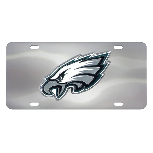 Philadelphia Eagles Diecast License Plate Eagle Head Primary Logo Stainless Steel
