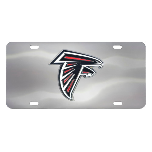 Atlanta Falcons Diecast License Plate "Browns Helmet" Logo & "Clevel& Browns" Wordmark Stainless Steel