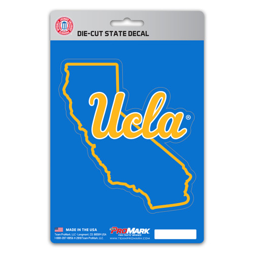 UCLA Bruins State Shape Decal "script UCLA" Logo / Shape of California