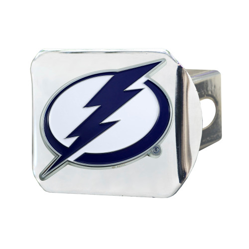 NHL - Tampa Bay Lightning Color Hitch Cover - Chrome 3.4"x4"