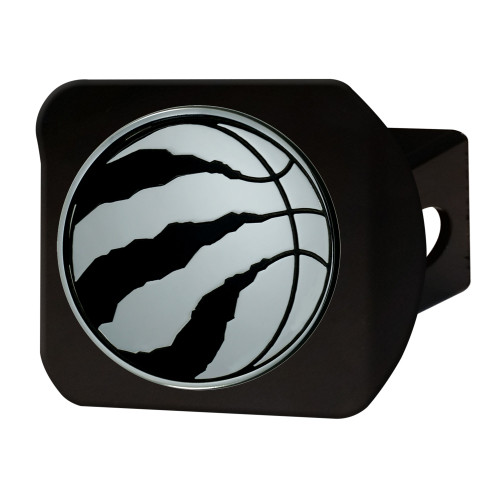 NBA - Toronto Raptors Hitch Cover - Chrome on Black 3.4"x4"