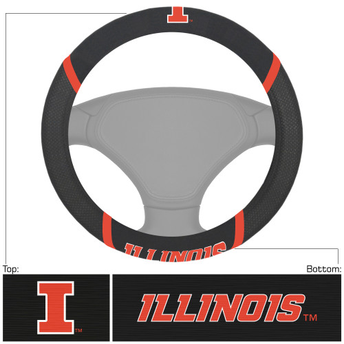 University of Illinois Steering Wheel Cover 15"x15"