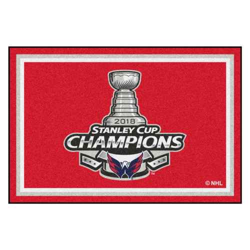 NHL - Washington Capitals 2018 Stanley Cup Champions 5x8 Rug 59.5"x88"