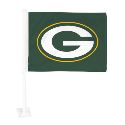 Green Bay Packers Car Flag G Primary Logo Green