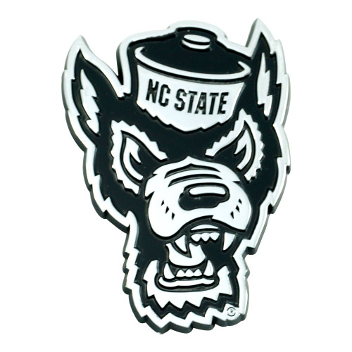 North Carolina State University Chrome Emblem 3"x3.2"