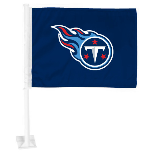 Tennessee Titans Car Flag Flaming T Primary Logo Blue