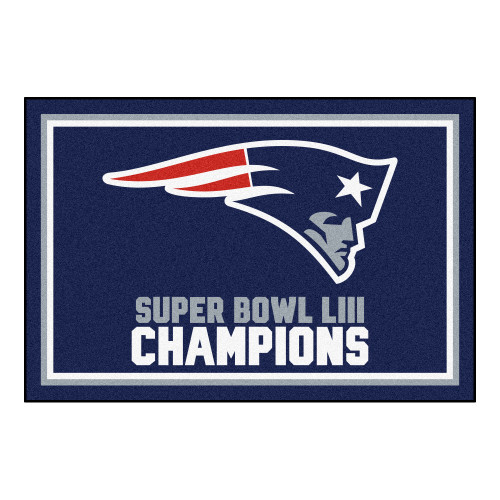 New England Patriots 5x8 Rug Super Bowl LIII Champions