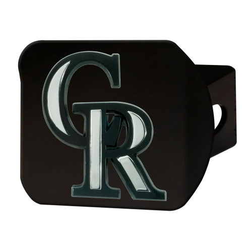 MLB - Colorado Rockies Hitch Cover - Black 3.4"x4"