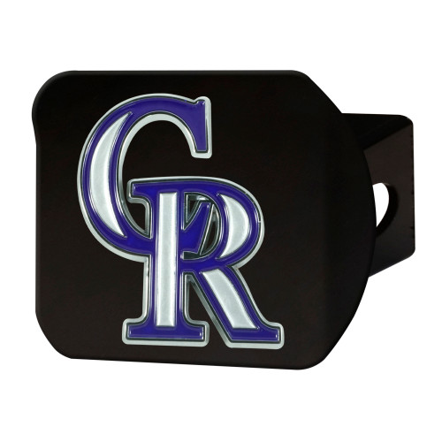 MLB - Colorado Rockies Color Hitch - Black 3.4"x4"