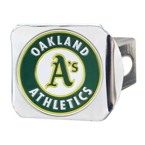 MLB - Oakland Athletics Color Hitch - Chrome 3.4"x4"