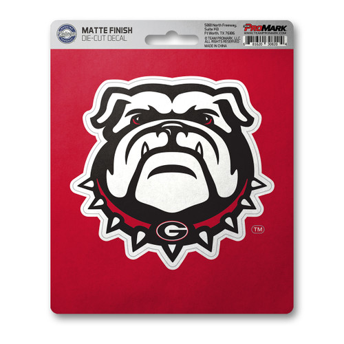 Georgia Bulldogs Matte Decal "New Bulldog Head' Logo
