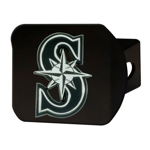 MLB - Seattle Mariners Hitch Cover - Black 3.4"x4"