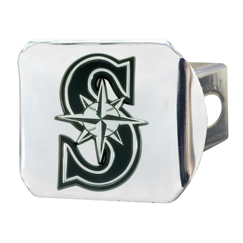 MLB - Seattle Mariners Hitch Cover - Chrome 3.4"x4"