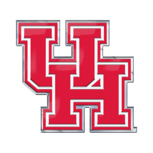 University of Houston - Houston Cougars Embossed Color Emblem Interlocking UH Primary Logo Red