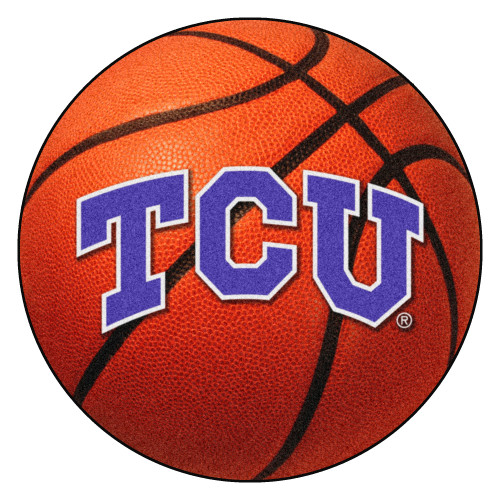 Texas Christian University Basketball Mat 27" diameter
