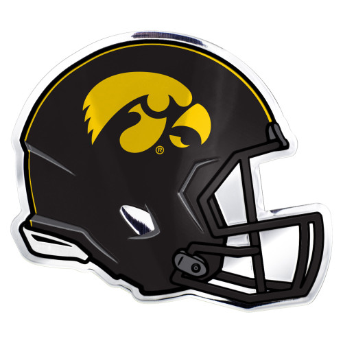 University of Iowa - Iowa Hawkeyes Embossed Helmet Emblem Tigerhawk Primary Logo Gold & Black